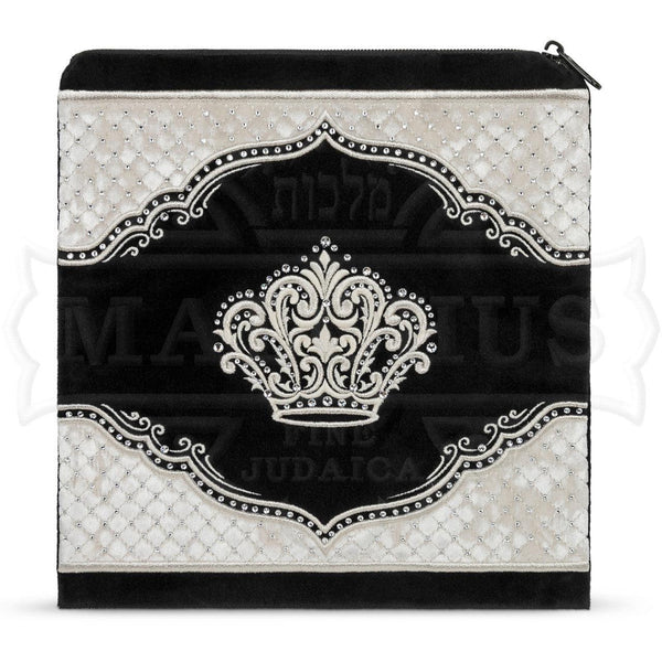 Quilted Crushed Velvet with Crown Velvet  Bag #446 - Judaica Accessories