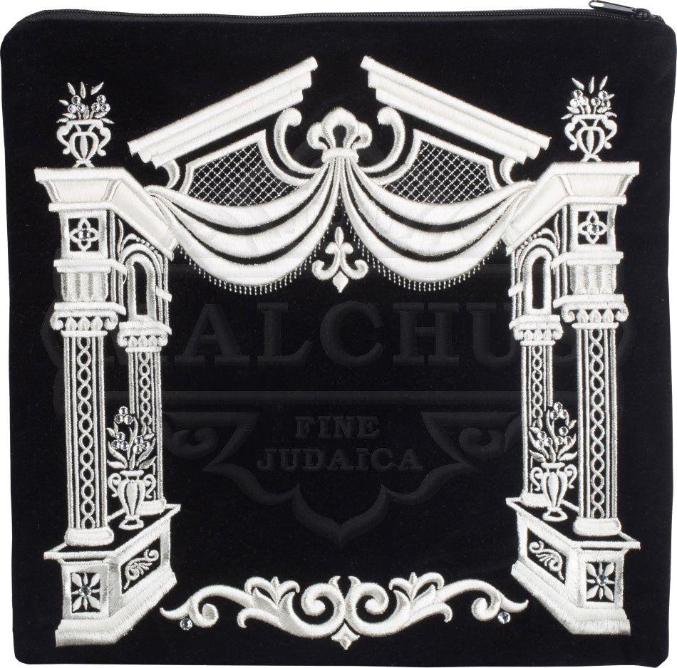 3D Canopy Arch with Flower Pots Velvet Bag #176 - Judaica Accessories