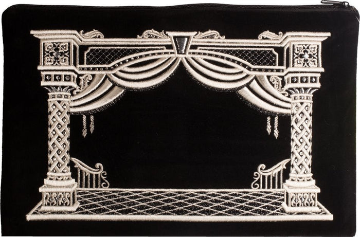 Bar mitzvah tallis bag with dual Rashi and Rabbeinu Tam tefillin bags, design #186 | Judaica Square Lakewood
