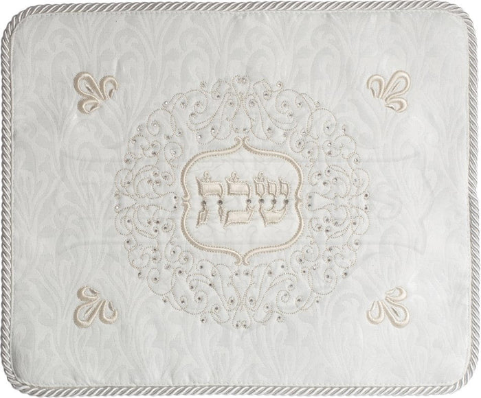 Swirl Design Swarovski Brocade Challah Cover #230CR - Challah Covers