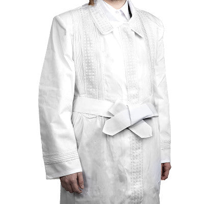 Square lace lightweight bekishe-fit kittel | Judaica Square Lakewood