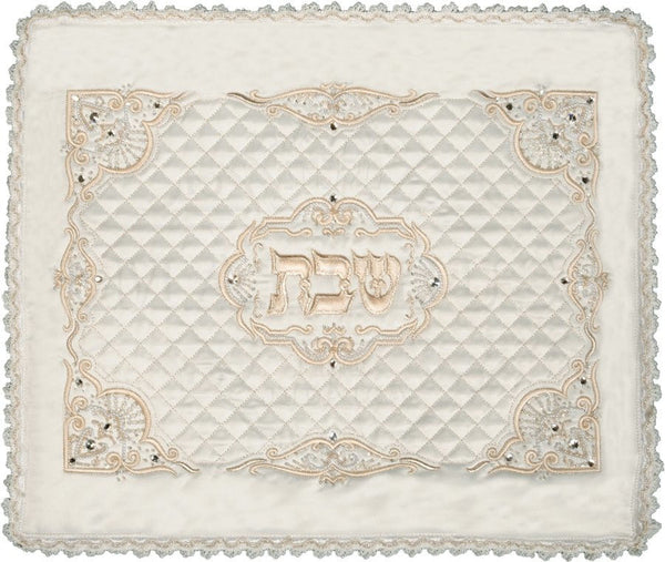 Quilted Swarovski Crystal Shabbos Challah Cover #180 - Challah Covers