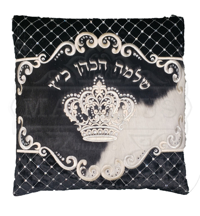 Black velvet tallis and tefillin bag with optional fur trim #V3035 | Judaica Square Lakewood