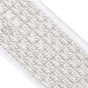 Big square swirl sterling silver atarah for a tallis | Judaica Square Lakewood
