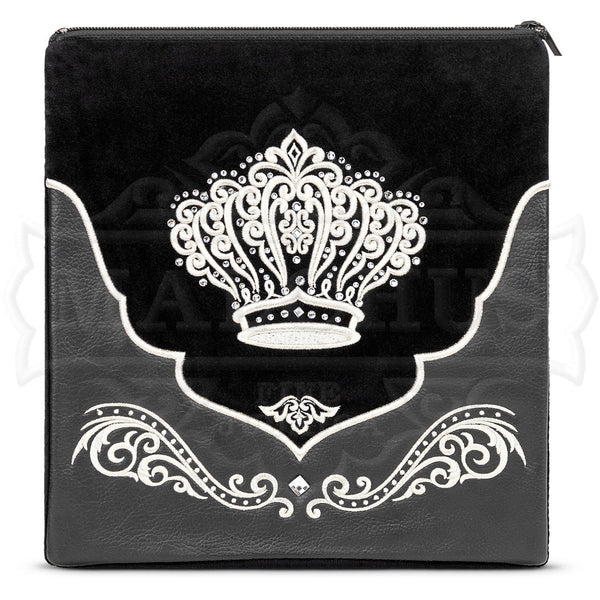 Bag #565 Black Faux Leather & Black Velvet - Judaica Accessories