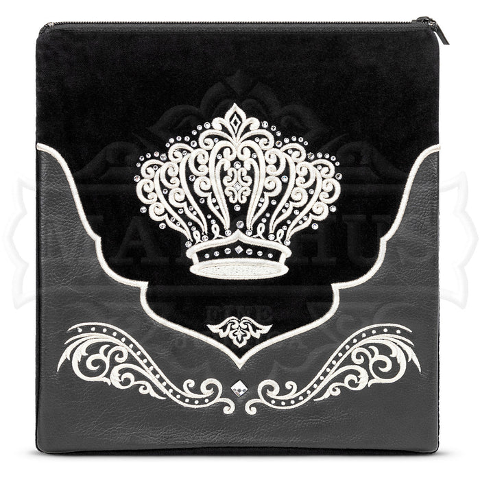 Faux leather tallis bag with black velvet inset design 565 | Judaica Square Lakewood