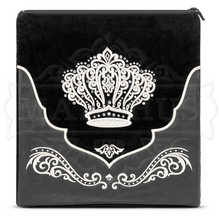 Faux leather tallis bag with black velvet inset design 565 | Judaica Square Lakewood