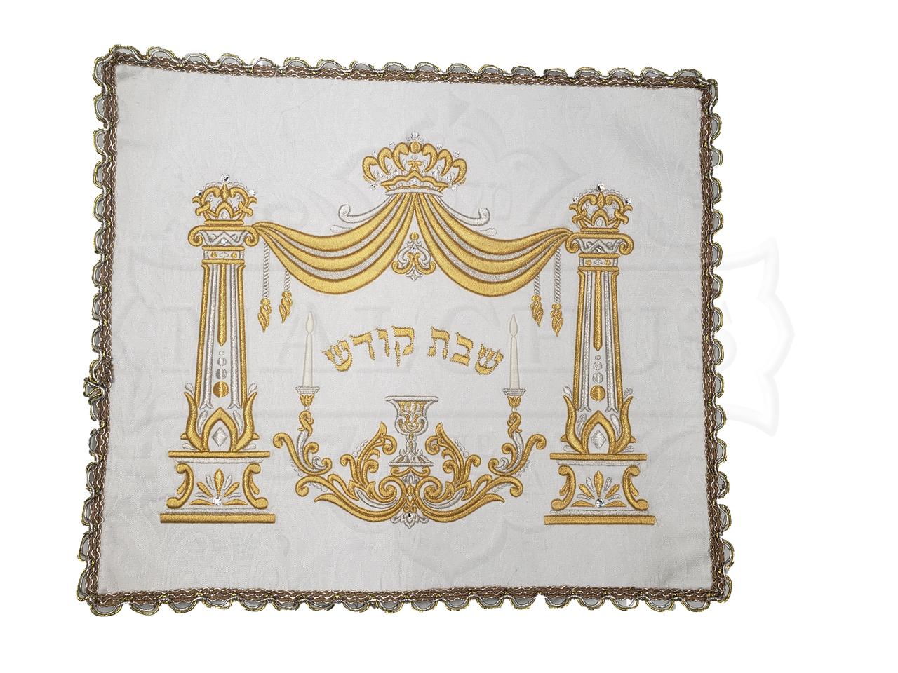 Crystal Crown Brocade Challah Cover #178 - Image 2