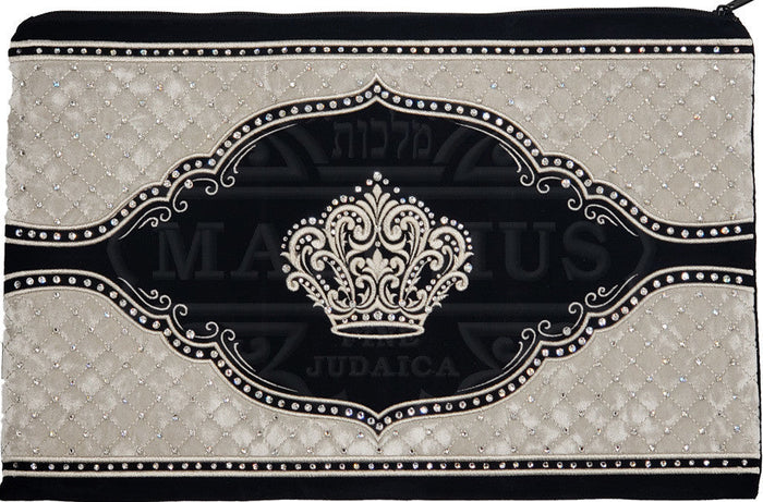 Bar mitzvah tallis bag set with matching Rashi and Rabbeinu Tam tefillin bags, design #446 | Judaica Square Lakewood