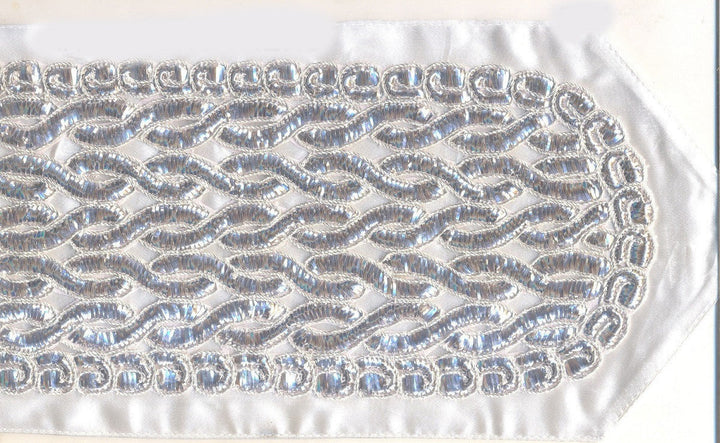 Gefluchten atarah style #507 woven tallis neckband | Judaica Square Lakewood