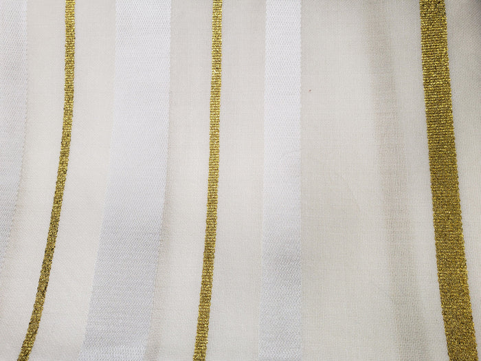 Traditional wool tallis with white and gold stripes | Judaica Square Lakewood