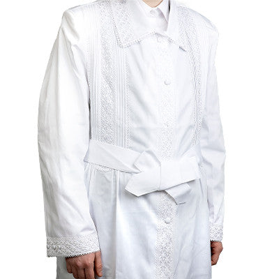 Flower lace lightweight bekishe-fit kittel | Judaica Square Lakewood