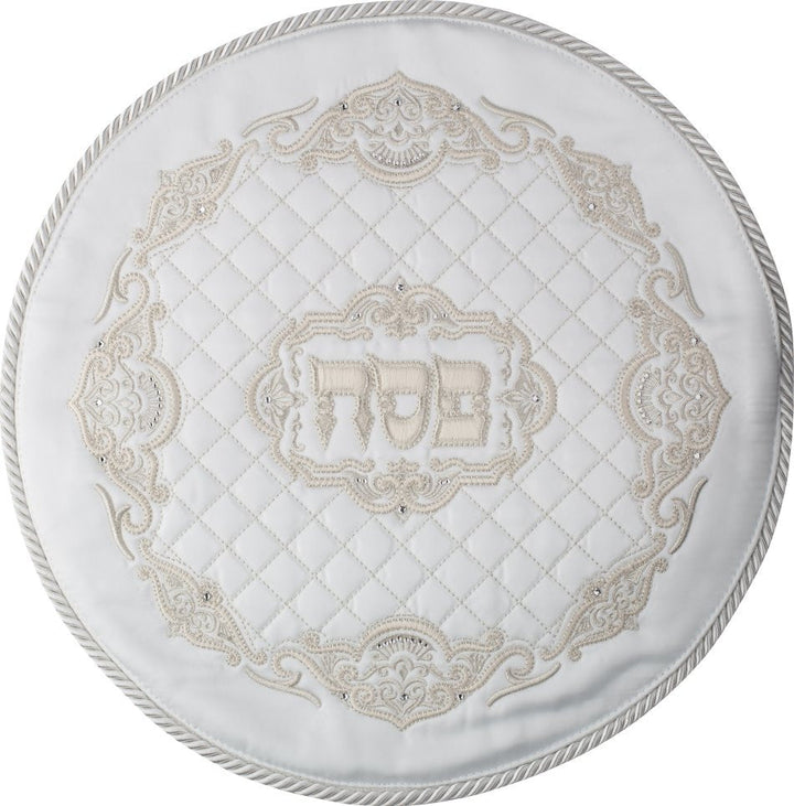 Quilted velvet matzah cover with Swarovski crystals #539