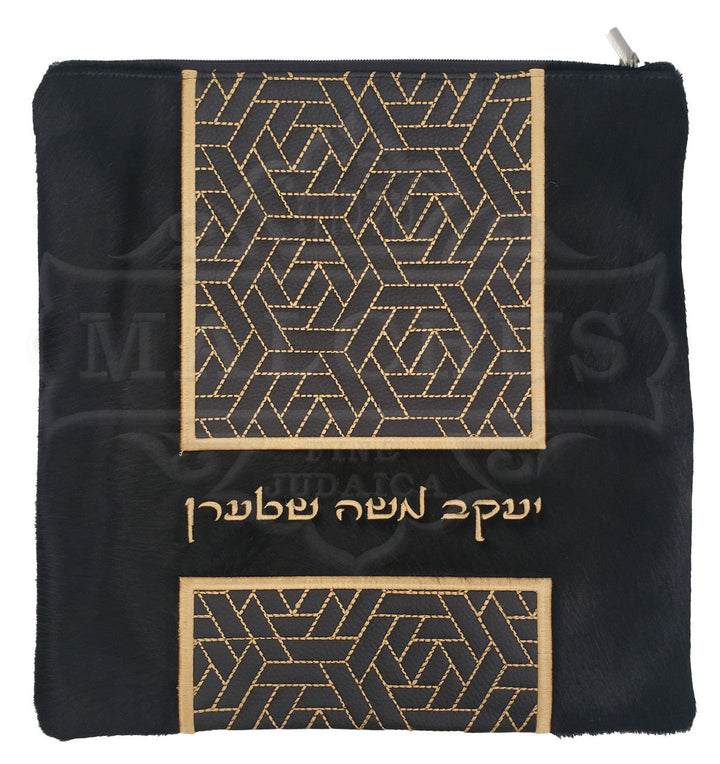 Black and gold custom tallis bag with speckled fur #1200 | Judaica Square Lakewood