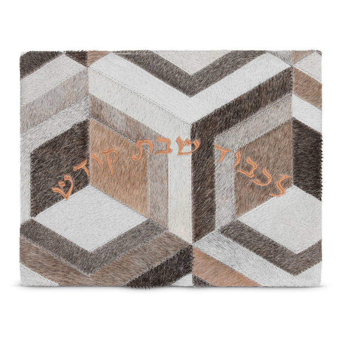 Geometric frame challah cover with crystal detail | Judaica Square Lakewood