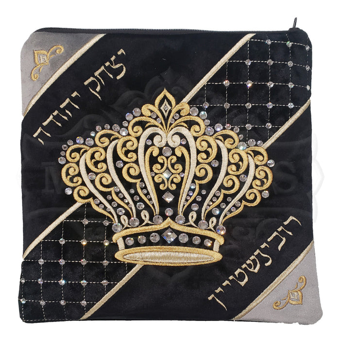 Embroidered custom velvet tallis and tefillin bag #V2018 | Judaica Square Lakewood