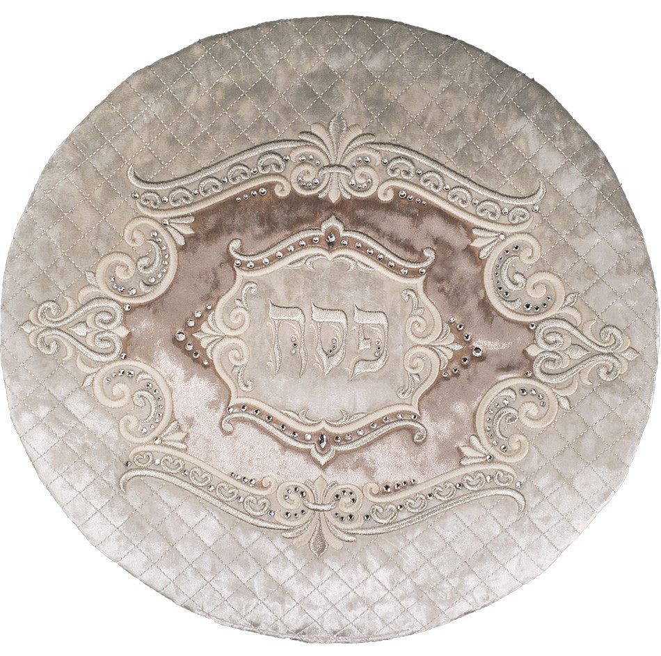 Pesach Matzah Cover - Marquise Collection #615 Beige - Pesach & Seder