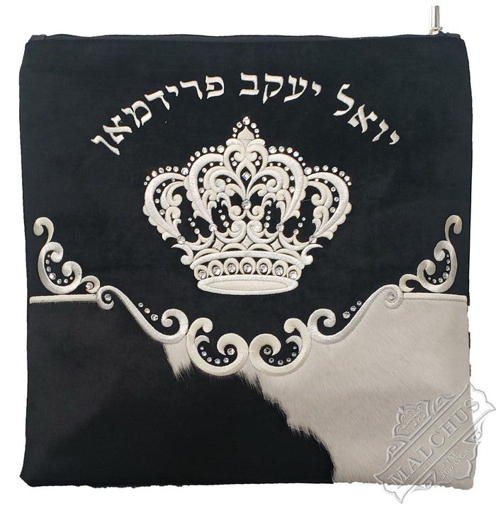 Detailed embroidered velvet tallis and tefillin bag #V4010 | Judaica Square Lakewood
