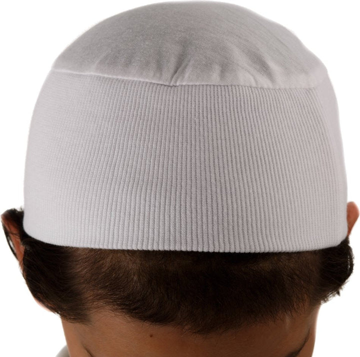 White Night Kippah, Shluf Kappel with Optional Name Embroidery, Four Sizes