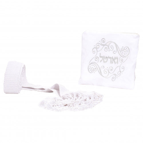 Handmade Elegant Crochet Gartel - White - Image 3