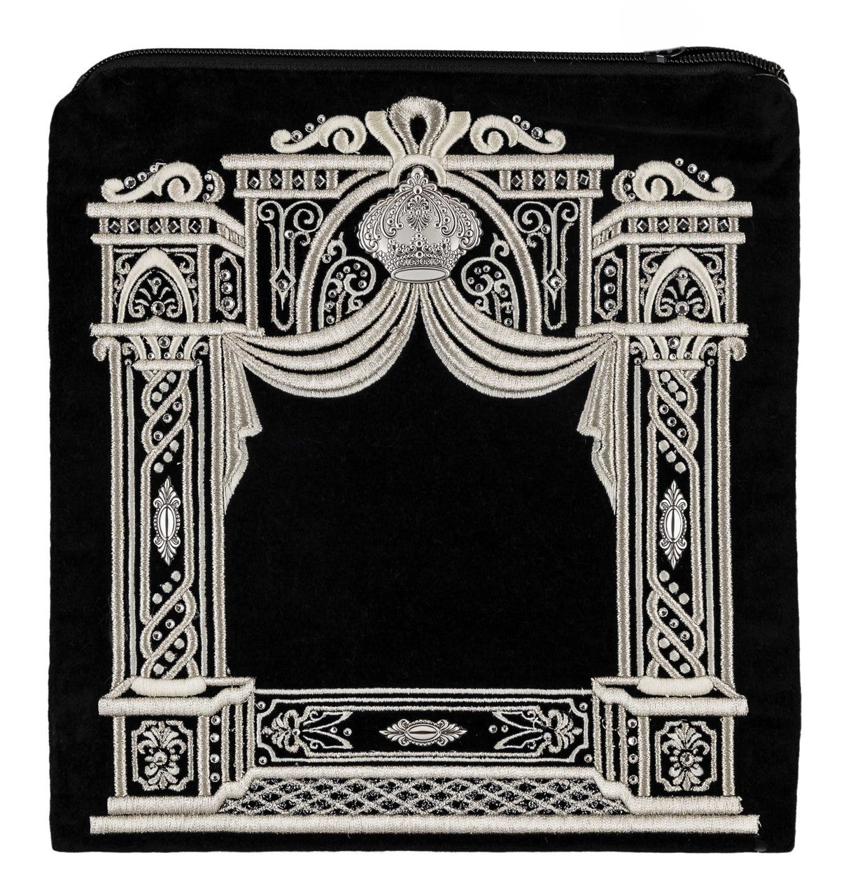 3D Sterling Silver Ornaments and Crown Velvet Bag #173 - Judaica Accessories