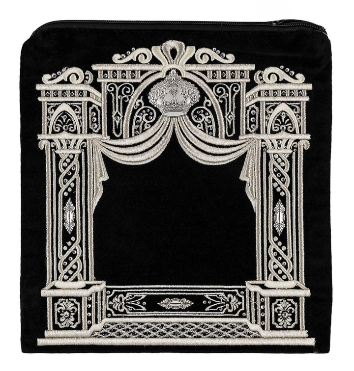 Velvet Tallis & Tefillin Bag, 3D Sterling Silver Ornaments and Crown #173