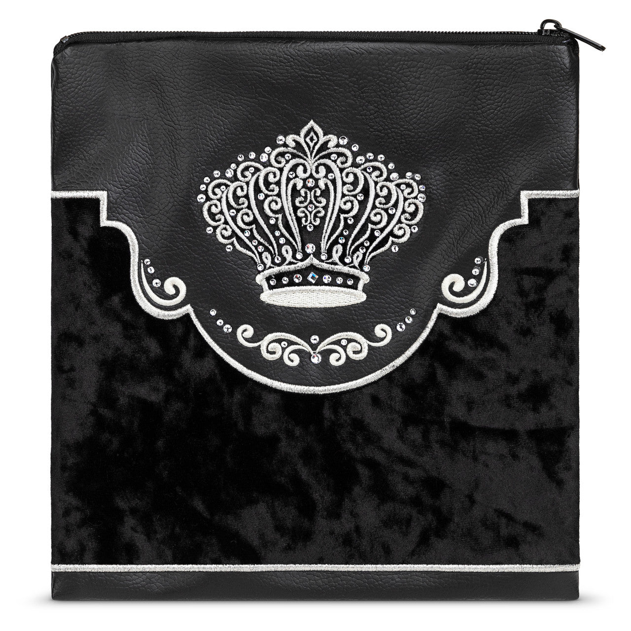 Bag #546 Black Faux Leather & Black Velvet - Judaica Accessories