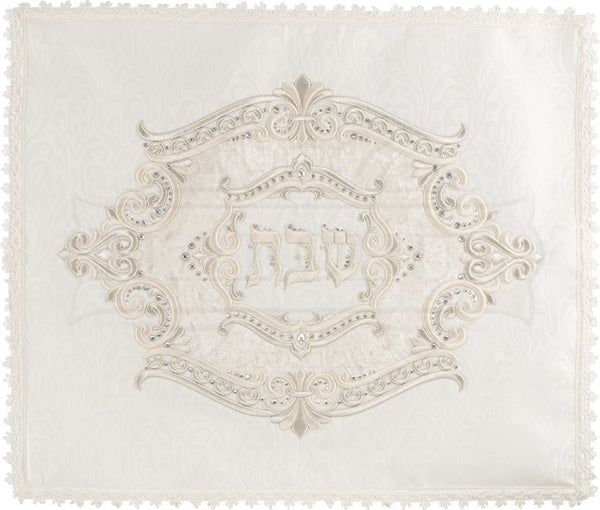 Medallion Inset Velvet-Brocade Challah Cover #615 - Challah Covers