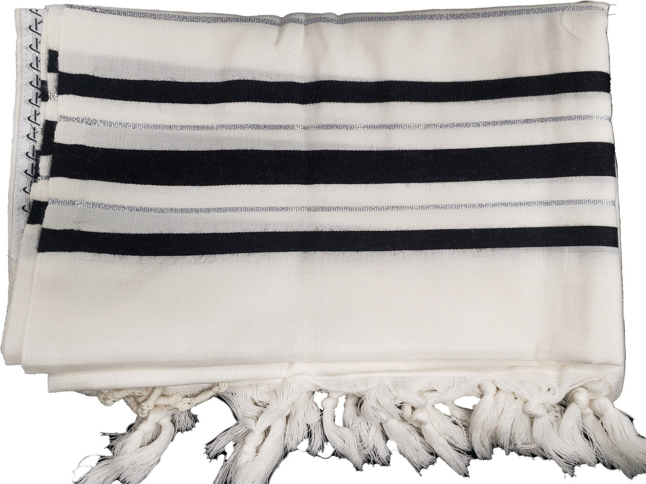 Traditional Wool Talis Black and Silver - Image 2