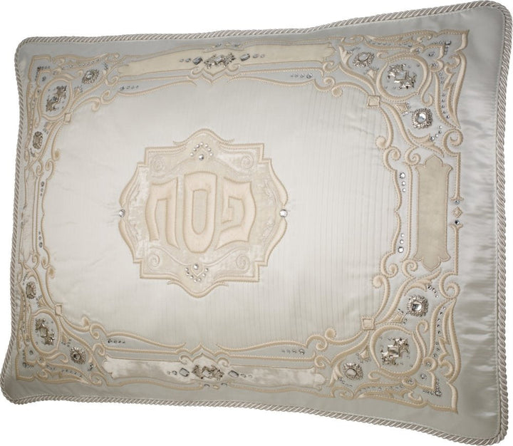 Pleated Satin & Velvet Pesach Seder Set with Sterling Silver — Crystal Pleated Collection #190