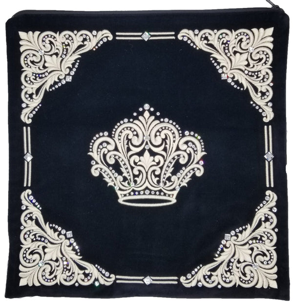 Four Corner Border Design with Crown Velvet Bag #510 - Judaica Accessories