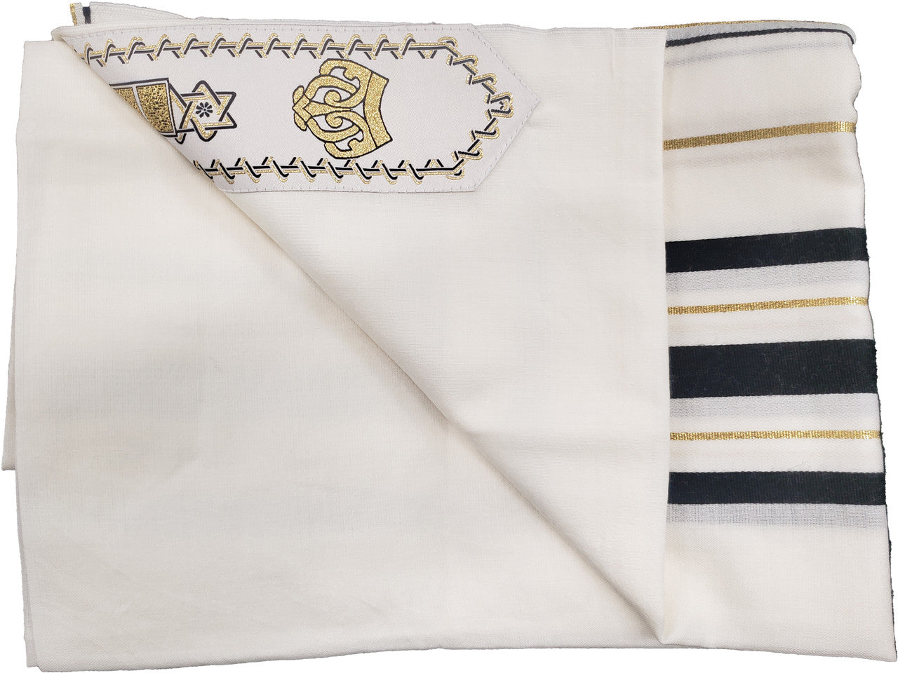 Traditional Wool Talis Black and Gold - Image 2