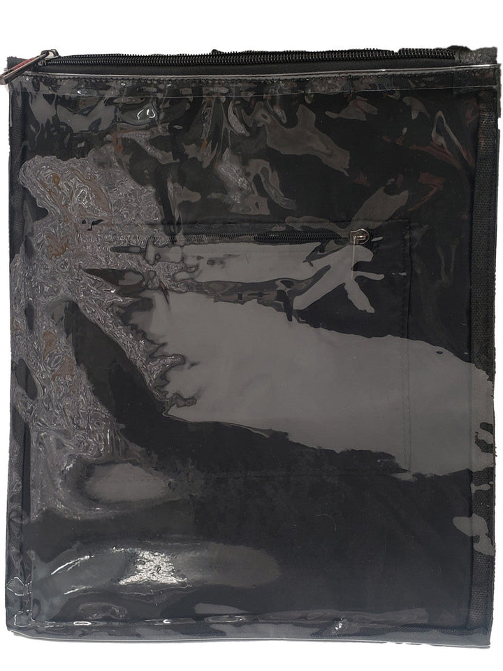 Plastic tallis bag protector with leather-look back | Judaica Square Lakewood