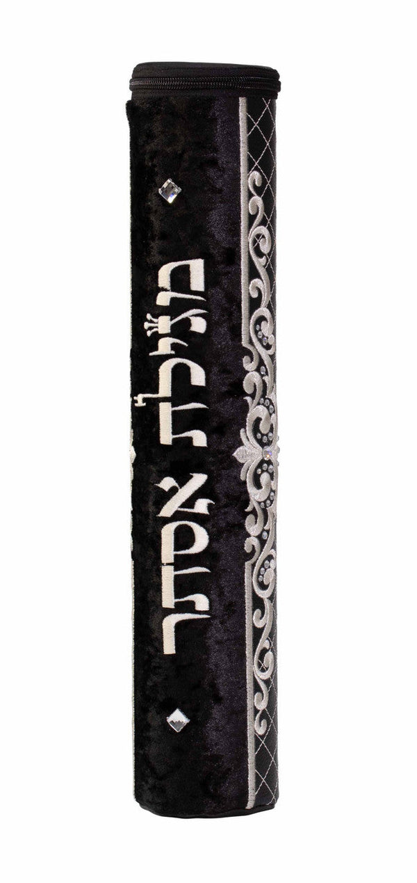 Classy Scroll Megilah Case Black #1025BB - Megillah Cases