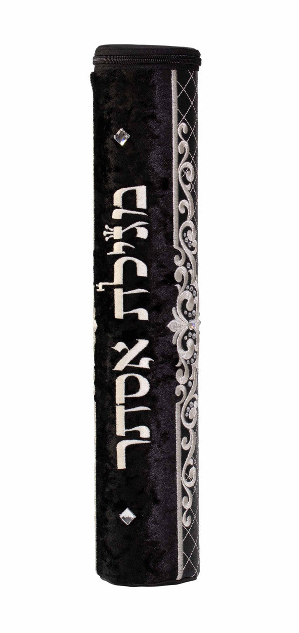 Classy scroll black megillah tube case #1025BB | Judaica Square Lakewood