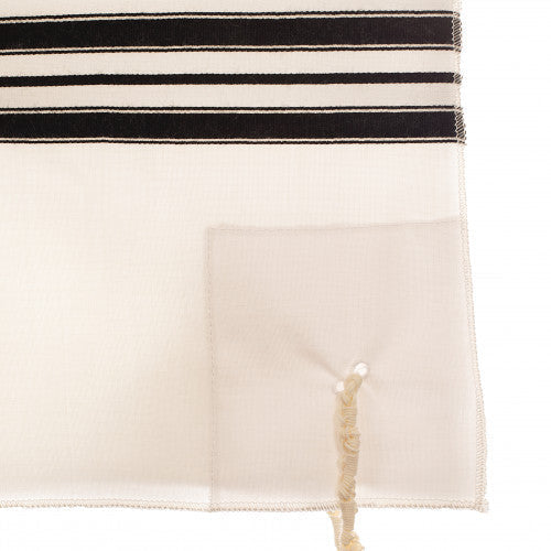 Wool Kids 2 hole-Slanted, Round Neck Keshiras Chabad Tzitzis - Image 2
