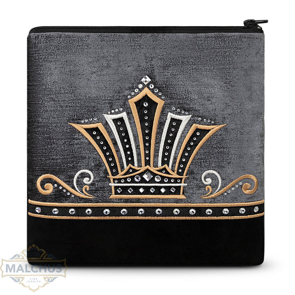 Bag #900 Black Velvet & Gold Emb - Judaica Accessories