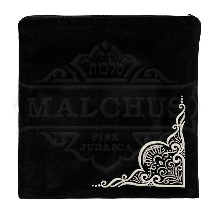Velvet talis bag with dome-shape corner embroidery design 196 | Judaica Square Lakewood