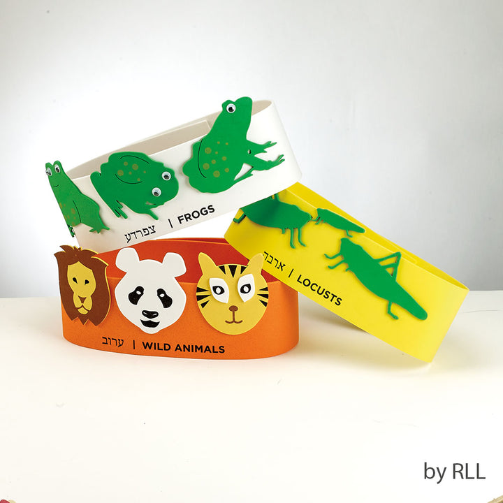 Rite Lite Ten Plagues foam headbands set of 10 for Passover