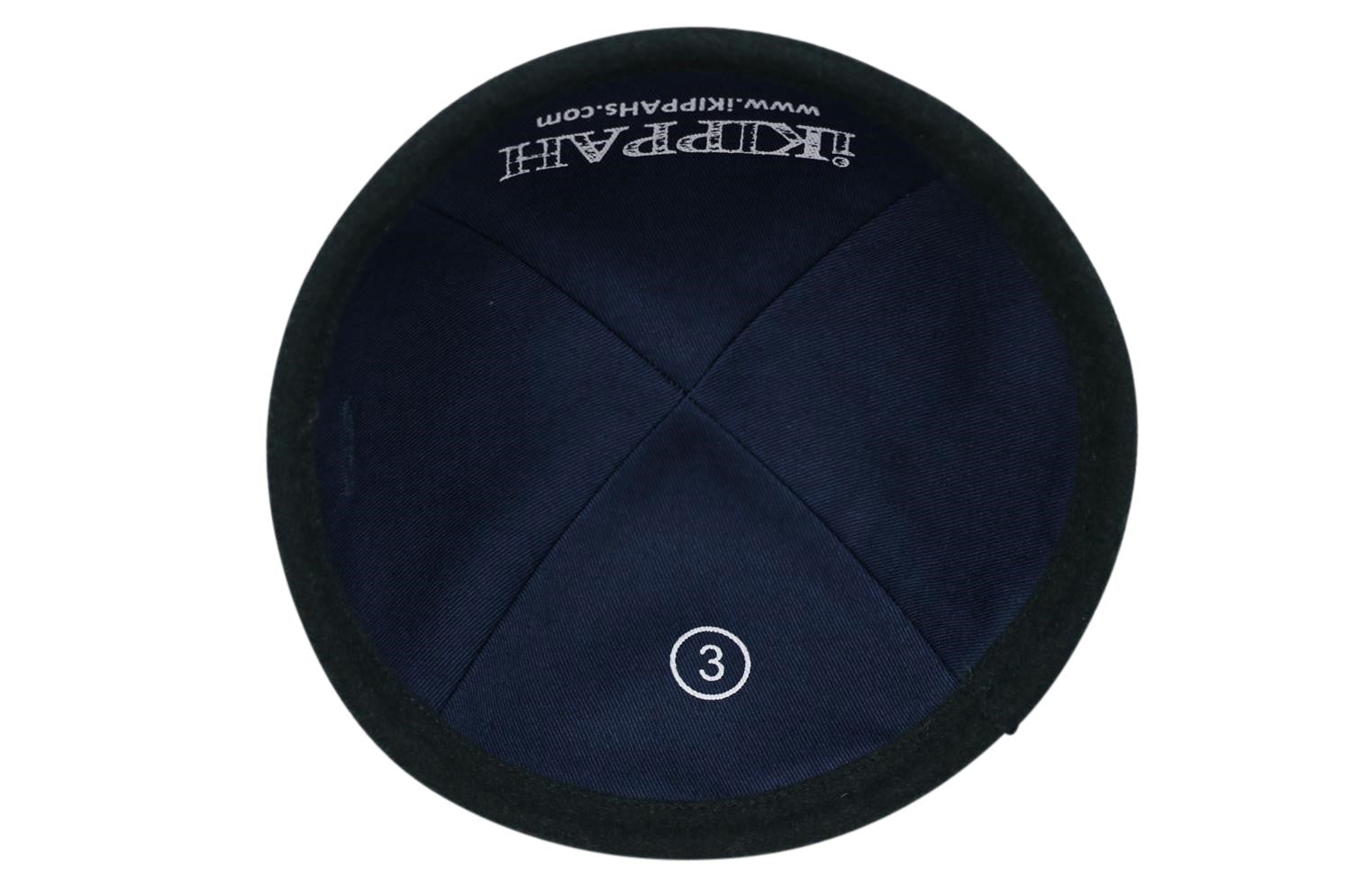 Forest green wool kippah — deep green four-panel winter yarmulke | Judaica Square Lakewood