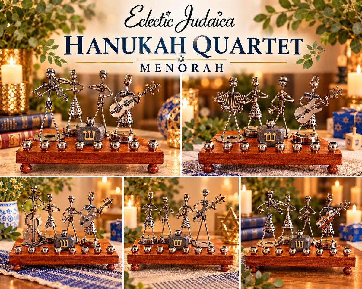 Iron art musician quartet menorahs