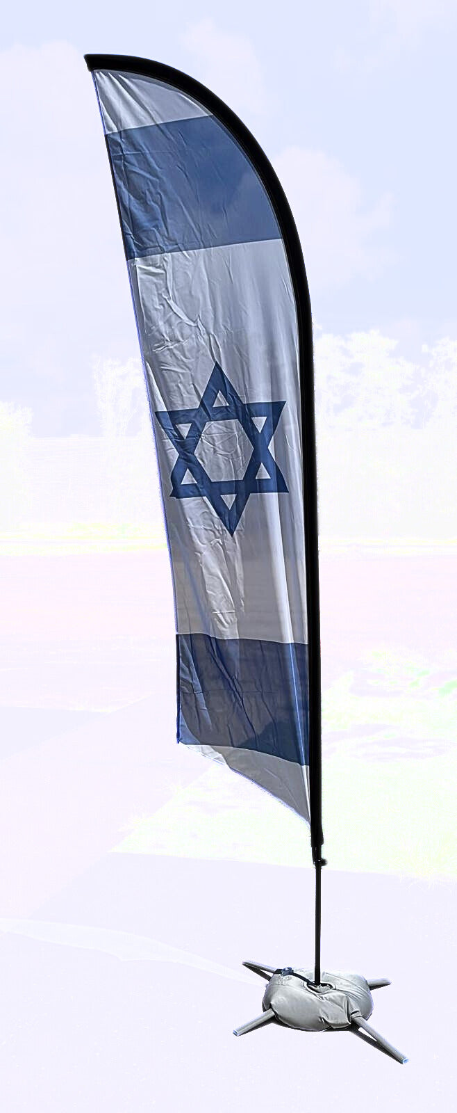 Israeli Flag-Beach Flag 10ft W/ Waterbag