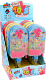 Retail display of Izzy & Dizzy LED 2-in-1 Chanukah maze and pinball candy toys