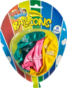 Izzy 'n' Dizzy Chanukah balloons 6 pack in teal, pink and yellow