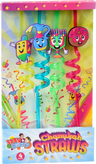 Izzy 'n' Dizzy Chanukah loop straws with character toppers