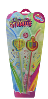 Izzy 'n' Dizzy Chanukah shaped straws with dreidel shaped loops