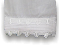 Kittel, Pleated, with Scalloped Lace - Judaica Decor view 4 | Judaica Square Lakewood