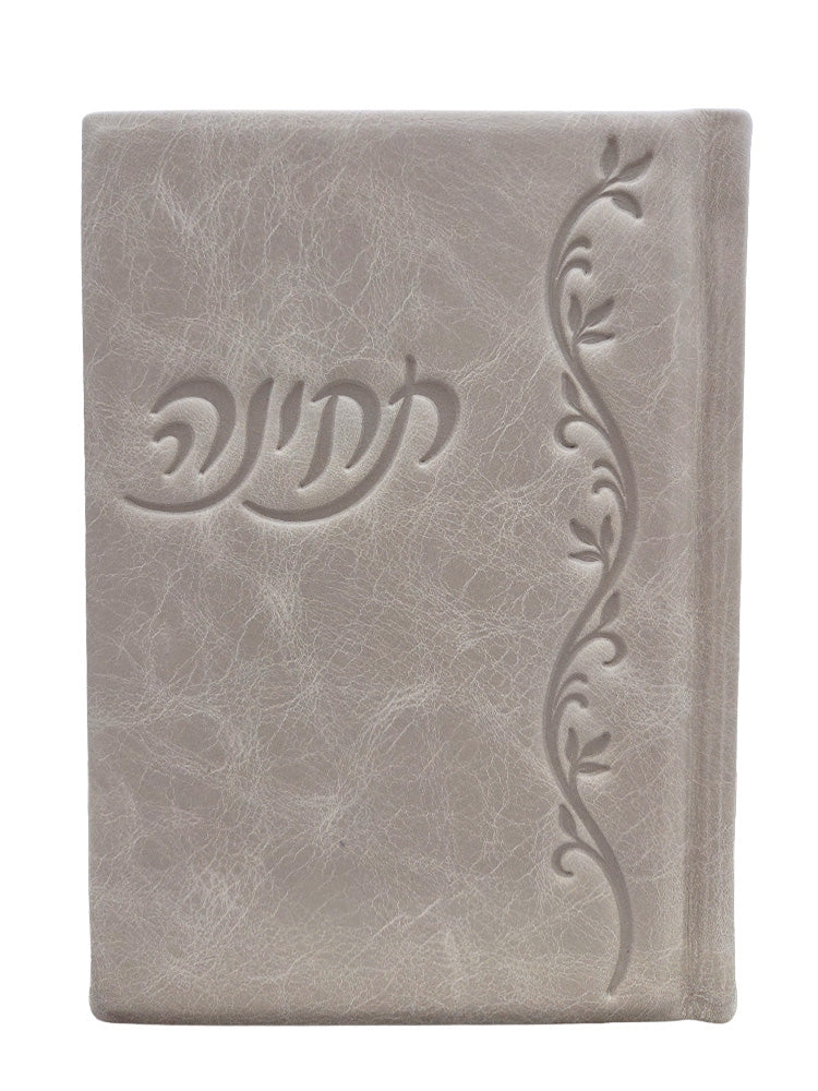 Front cover of the medium Lehavanah Techinos, antique leather in Antique Flower Cristallo Taupe