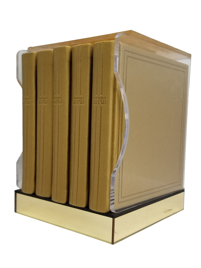 The yiddish zemiros set in lucite holder in Gold
