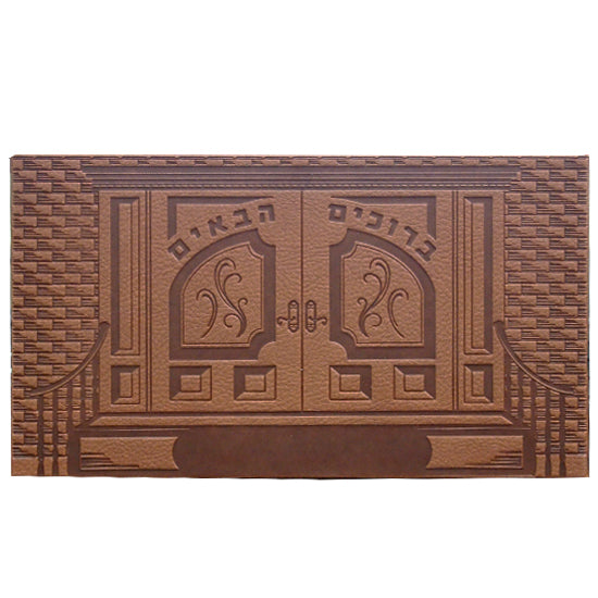 The door Design door plaque with name plate in Elegant Tan Brown